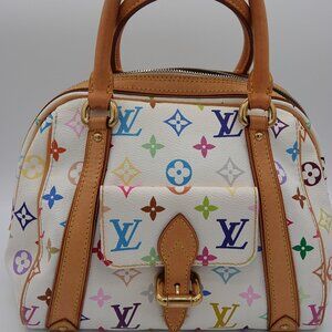 Louis Vuitton Authentic Multicolor Monogram Priscilla White